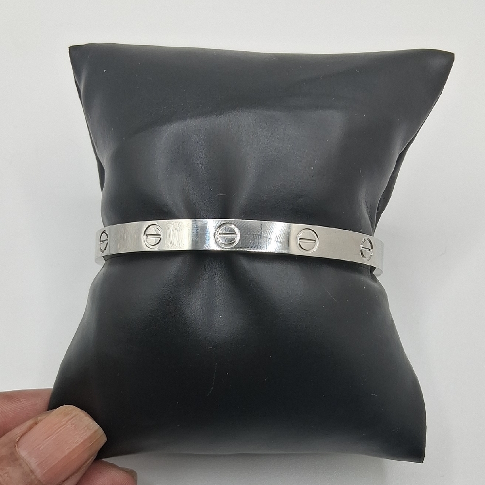Silver Screw Motif Bracelet
